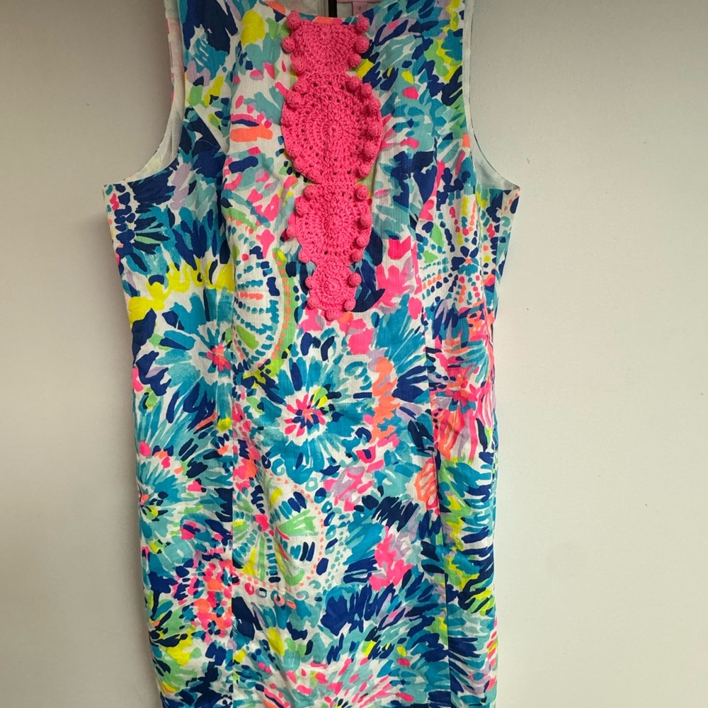 Lilly Pulitzer Blue and Pink Floral Dress